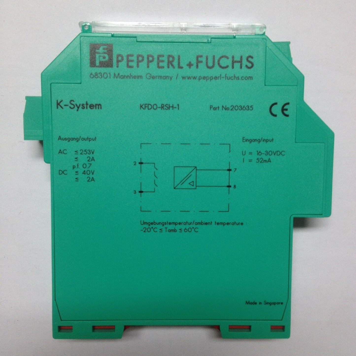 Pepperl+Fuchs KFD0-RSH-1 Safety Barrier - PEPPERL+FUCHS