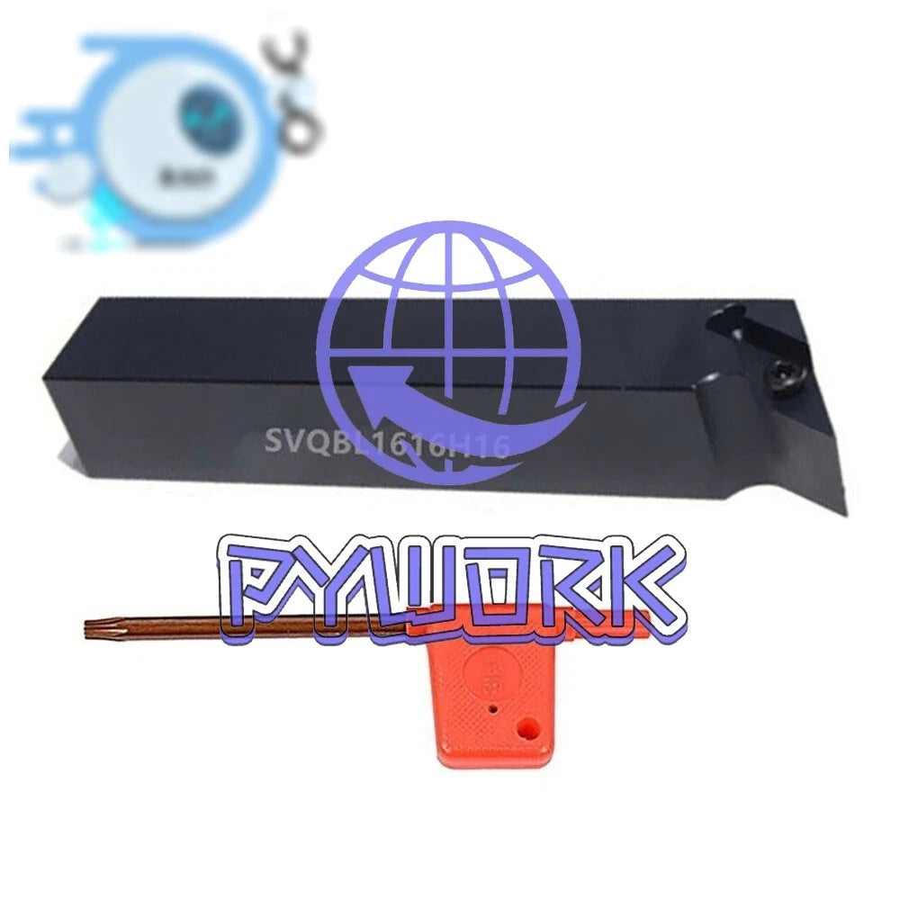 SVQBL1616H16 CNC External Lathe Turning Holder + 10Pcs VBMT160404-HQ Inserts
