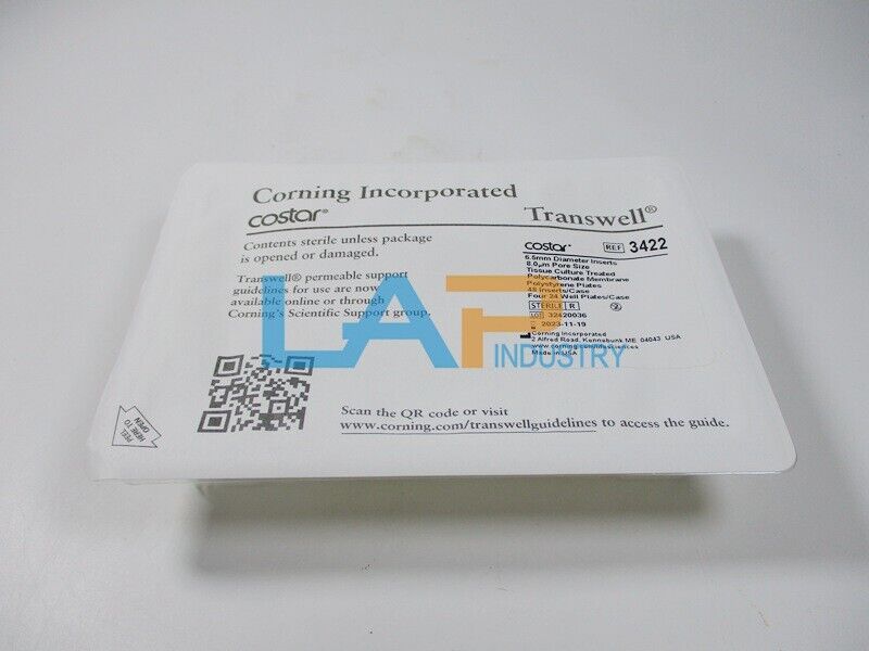 12PCS Corning 3422 Transwell-24 Membrane 6.5mm Pore 8.0um - CORNING