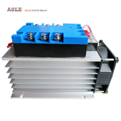 new Three-phase solid state relay combination set TSR-40DA 480VAC 40A with radiator - KOEED