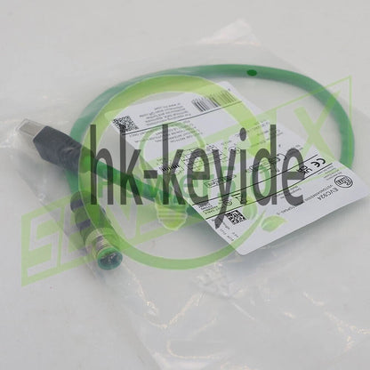 IFM EFECTOR EVC924 Ethernet connection cable CAT5 M12 RJ45 0.5 Meter~