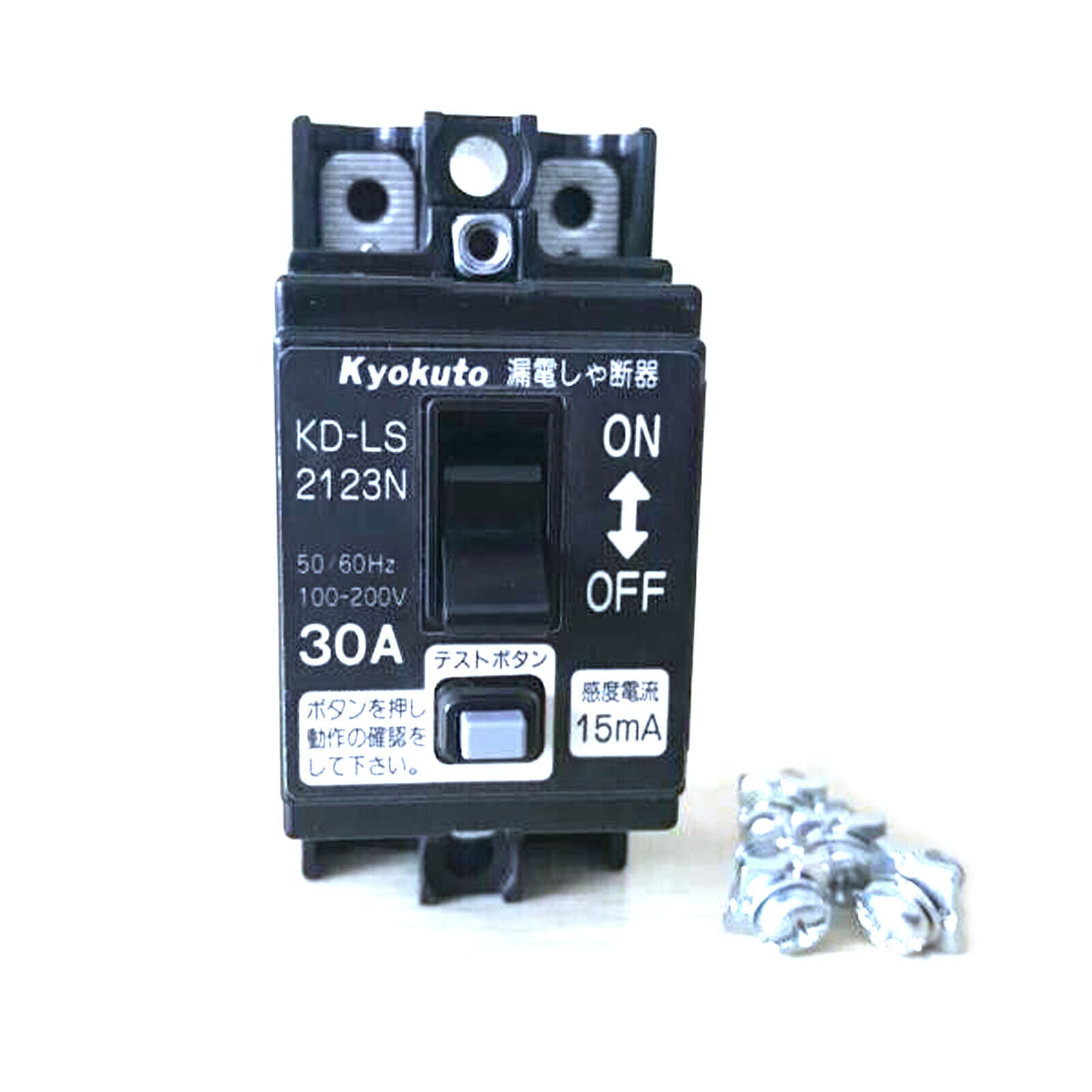 15mA Circuit Breaker, 30A, 100-200V, 1PC Kyokuto KD-LS2123N - KYOKUTO