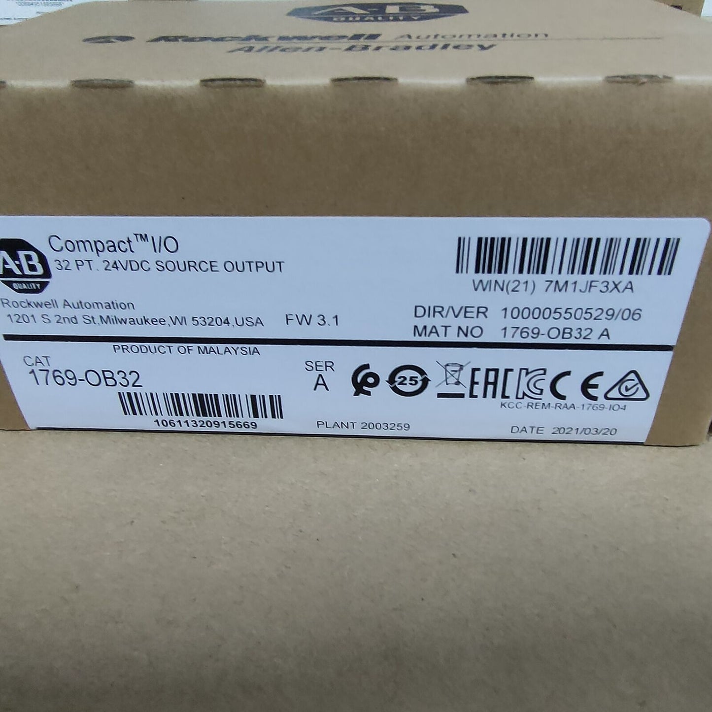 Allen-Bradley CompactLogix 32V DC Module 1769-OB32 - ALLEN-BRADLEY