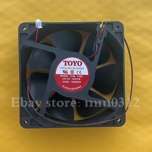 TOYO T24S 8.6W DC24V 12038 12CM 2-Wire Inverter Cooling Fan
