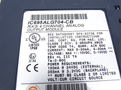 FANUC IC695ALG704-CB PLC MODULE - FANUC
