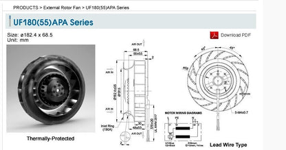 FULLTECH UF180(55)APA23H2C2A Outrunner Cooling Fan