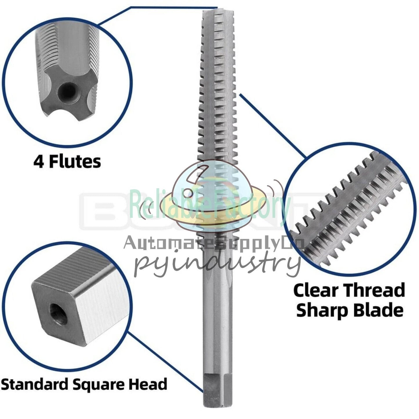 ACME 3/4"-5 Trapezoidal Tap Right Hand, HSS 3/4 x 5 Trapezoidal Thread Tap