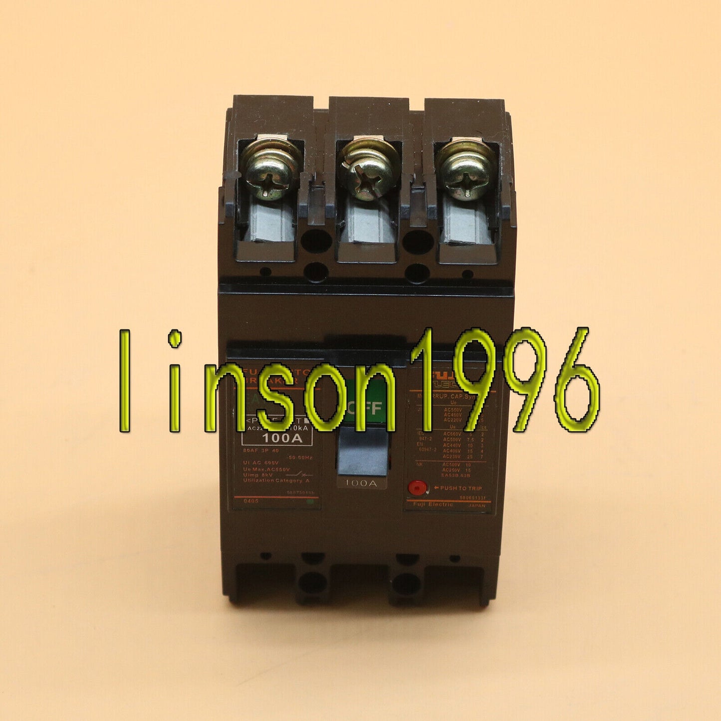 New One Fuji EA103B 100A Circuit Breaker - 3P - ONE FUJI