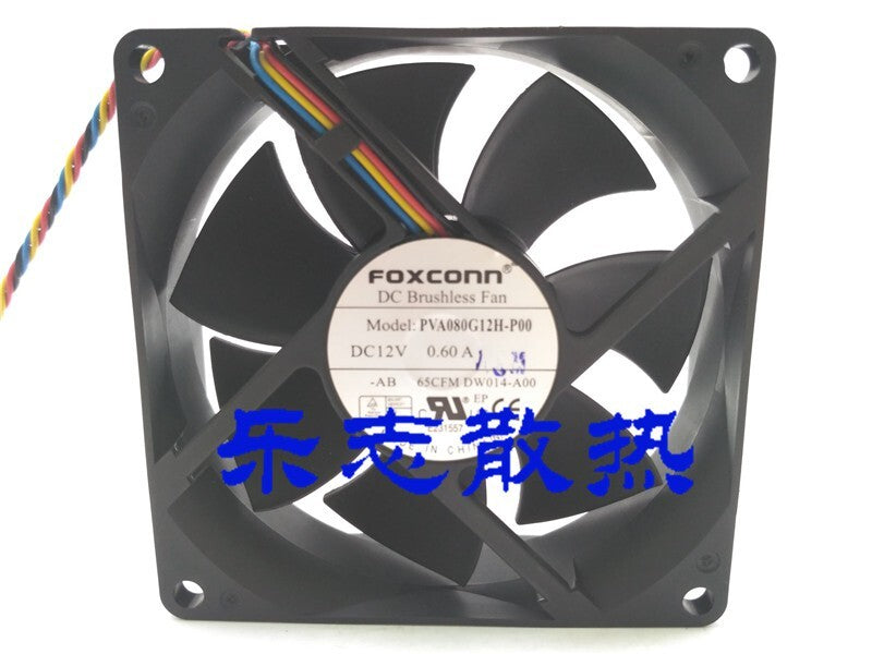 FOXCONN PVA080G12H-P00 8025 DC12V 0.60A 8CM 4-Wire Cooling Fan