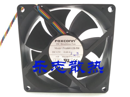 FOXCONN PVA080G12H-P00 8025 DC12V 0.60A 8CM 4-Wire Cooling Fan