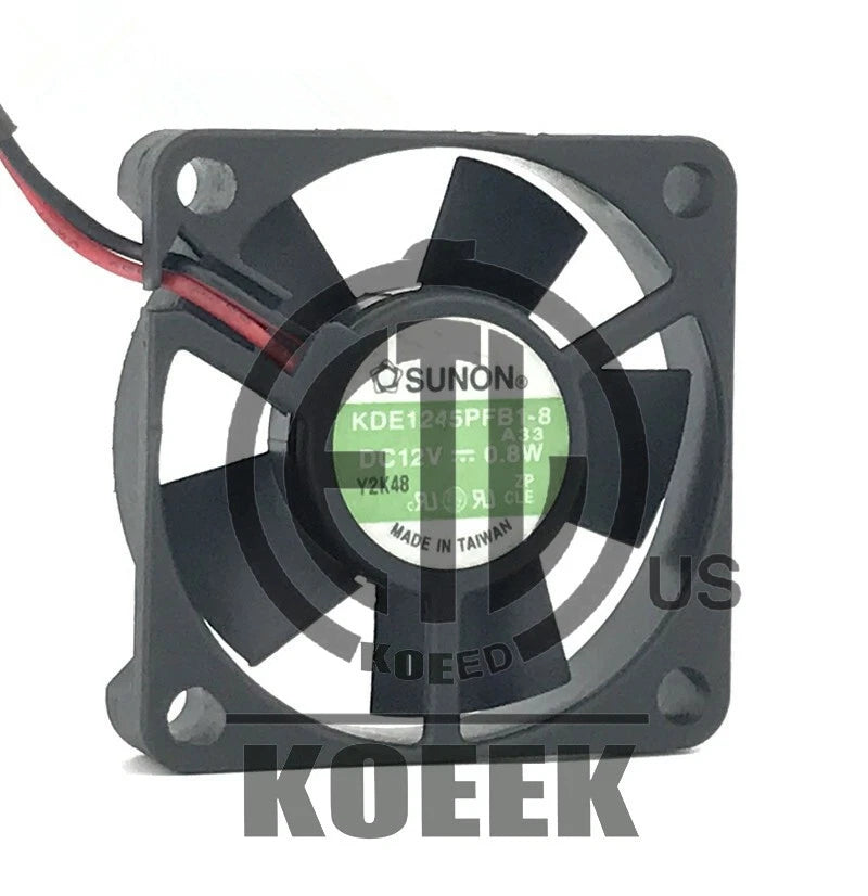 1PC KDE1245PFB1-8 SUNON Cooling Fan 12V 0.8W 2pin silent 45*45*10mm