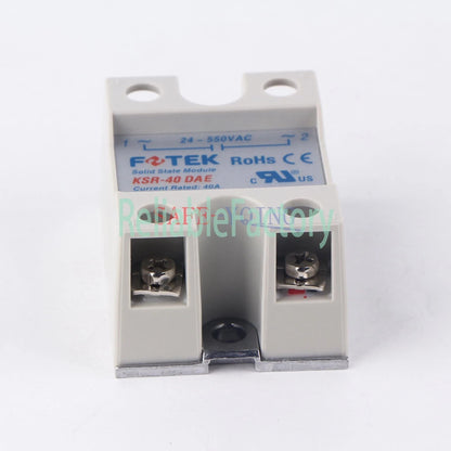 1PCS FOTEK KSR-40DAE Solid State Relay 40A 24-550VAC