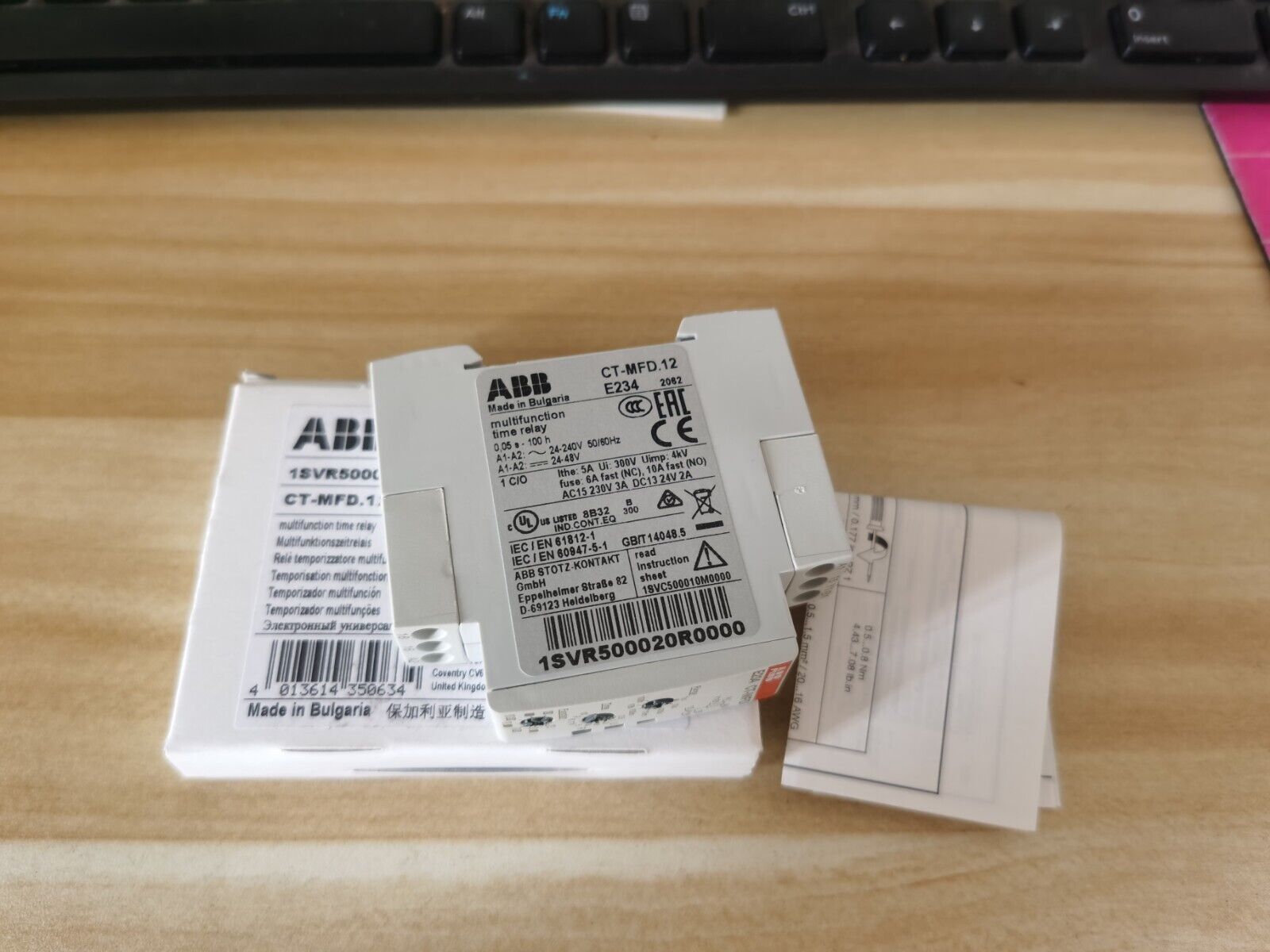 new 1PCS ABB CT-MFD.12 E234 1SVR500020R0000 Time Relay 0.05s-100h In Box - ABB