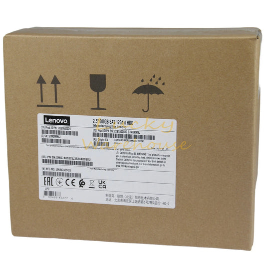 Lenovo 00YK028 7XB7A00039 600GB 2.5'' 15K 12GB/s SAS Internal Hard Drive