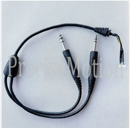 for Bose A20 Ation Headset Stereo Double Dual Plug Adapter Cable
