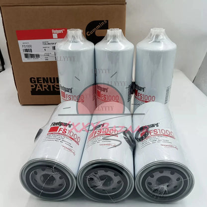 6 PCS FS1000 Fleetguard Fuel Water Separator Spin-On For Cummins 3329289