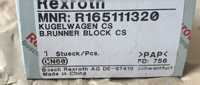 new 1PCS  REXROTH R165111320 linear guide slider