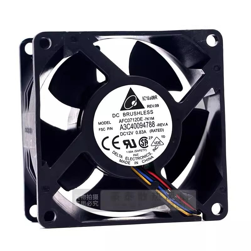 Delta AFC0712DE 7038 DC12V 0.83A 7CM 4-Pin PWM Cooling Fan