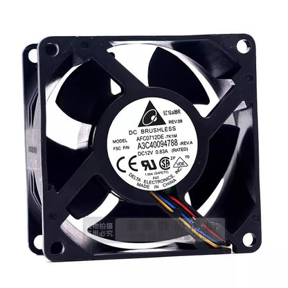 Delta AFC0712DE 7038 DC12V 0.83A 7CM 4-Pin PWM Cooling Fan