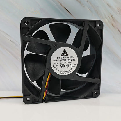 Delta WFB1212HE 12V 0.6A 7.2W 12038 12cm Dual Ball Cooling Fan