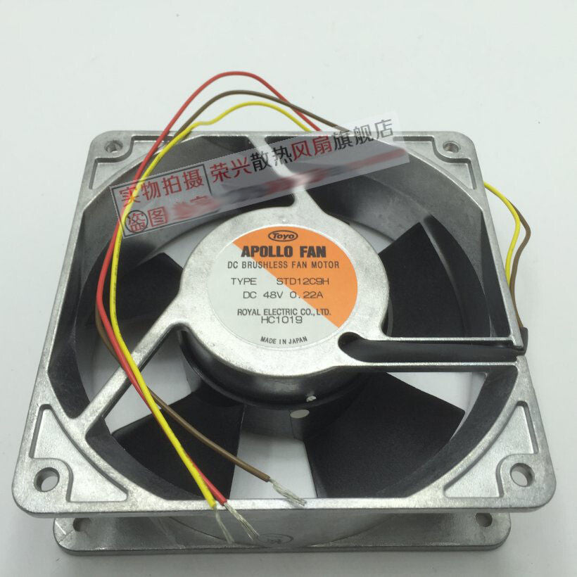 TOYO STD12C9H 12CM 12038 48V 0.22A aluminum frame inverter cooling fan