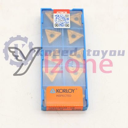 10PCS/BOX KORLOY TNMG160408-HM NC3020 Carbide Inserts CNC TOOL