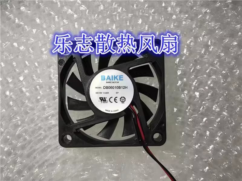 BAIKE MOTOR DB06010B12H 6010 DC12V 0.22A 2-Wire Inverter Cooling Fan