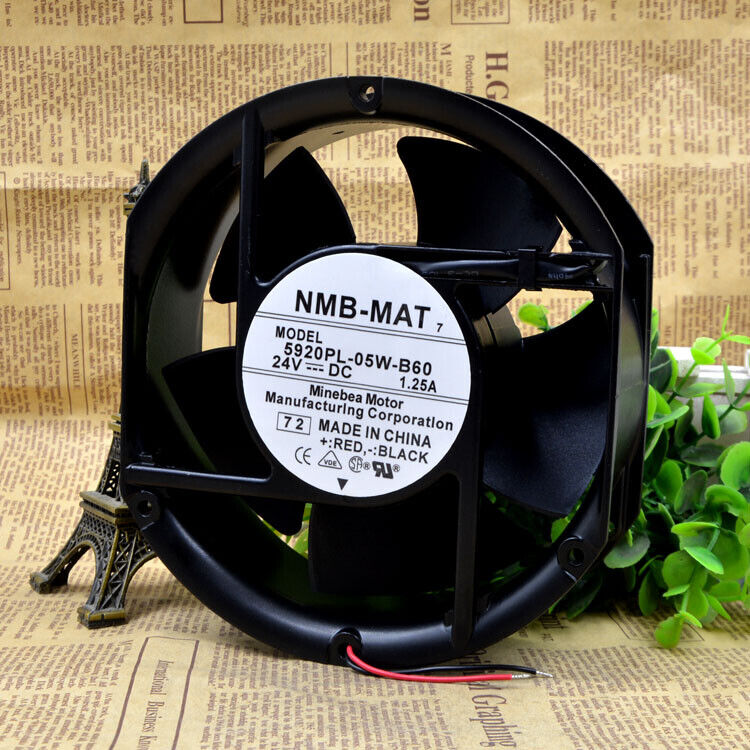 24V 1.25A Aluminum Frame Inverter Cooling Fan NMB 5920PL-05W-B60 17251 - NMB