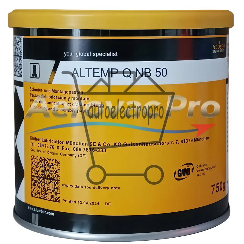 KLUBER Lub. ALTEMP Q NB 50 Grease 750g ( 26.5 oz) QNB50 SAFE RELIABLE