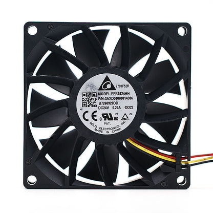 1pcs DELTA FFB0824HH 8025 24V 0.25A Speed Double Ball Cooling Fan 3pin