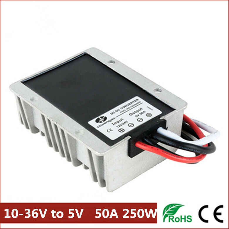 new LED car display power supply 12V-24V to 5V, 10-36V to 5V 50A 250W