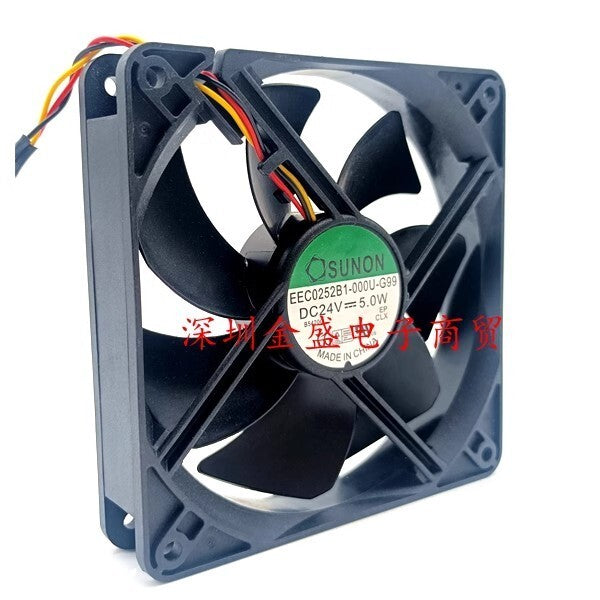SUNON EEC0252B1-000U-G99 12025 DC24V 5W 12CM 3-Wire Inverter Cooling Fan