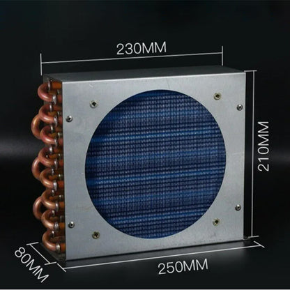 Small Shell Condenser Radiator Freezer Air-Cooled Fan Copper Tube Heat Exchanger
