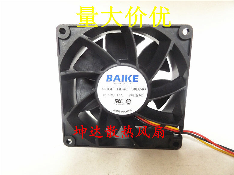 1pcs DBA09238B24G 24V 1.15A 9238 3-wire double ball bearing cooling fan
