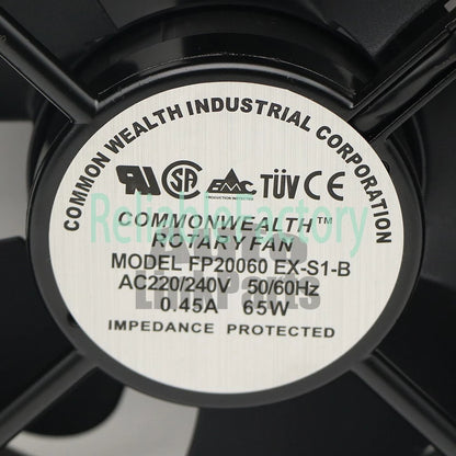 1pc 20060 20CM 220V 65W FP-20060EX-S1-B