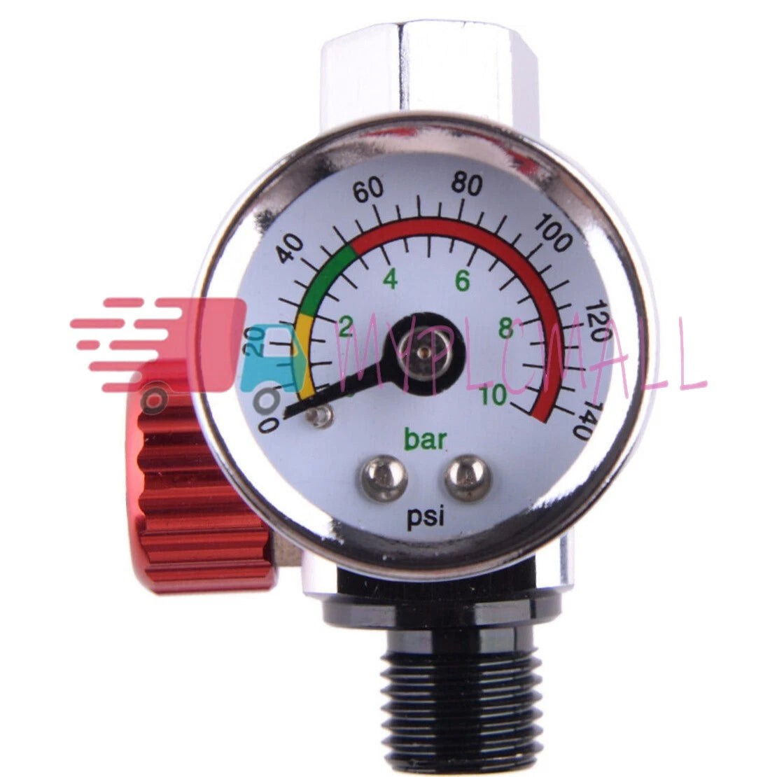 1pcs Car Air Regulator Pressure Gauge Tool fit for Devilbiss Iwata 0-140 PSI
