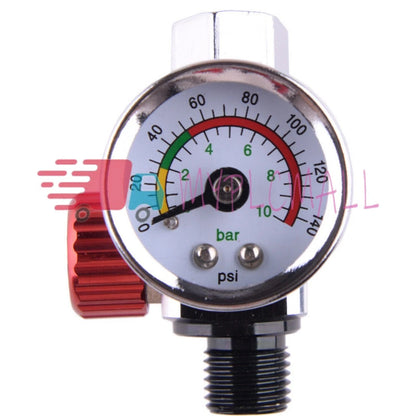 1pcs Car Air Regulator Pressure Gauge Tool fit for Devilbiss Iwata 0-140 PSI