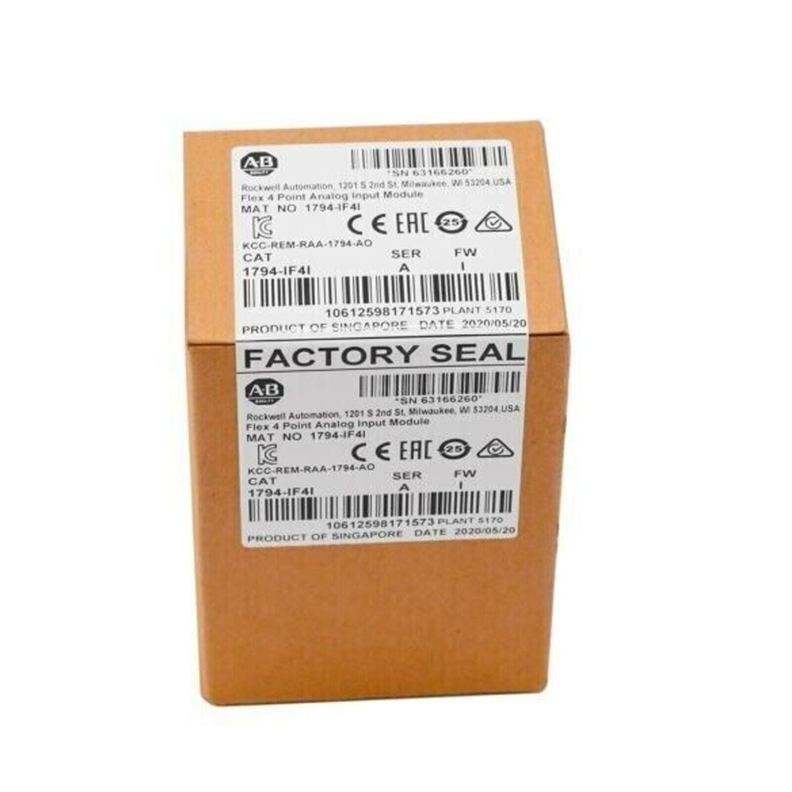 new  Factory Sealed AB 1794-IF4I A Flex 4 Point Analog Input Module 1794IF4I AB