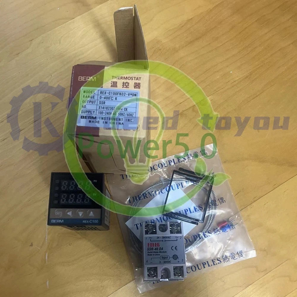 REX-C100 Digital lcd PID Temperature Controller Set+ K Thermocouple+ MaxSSR 40DA