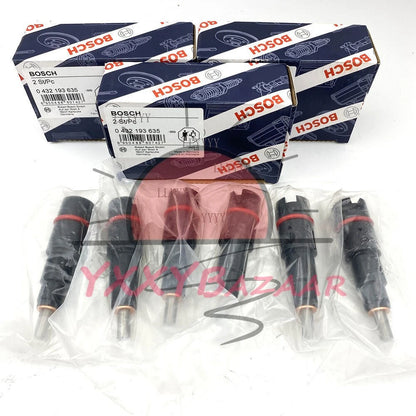 6PCS 0432193635 Fuel Injectors RV275 24V Fits For Dodge Cummins 40-50 HP 5.9L ~
