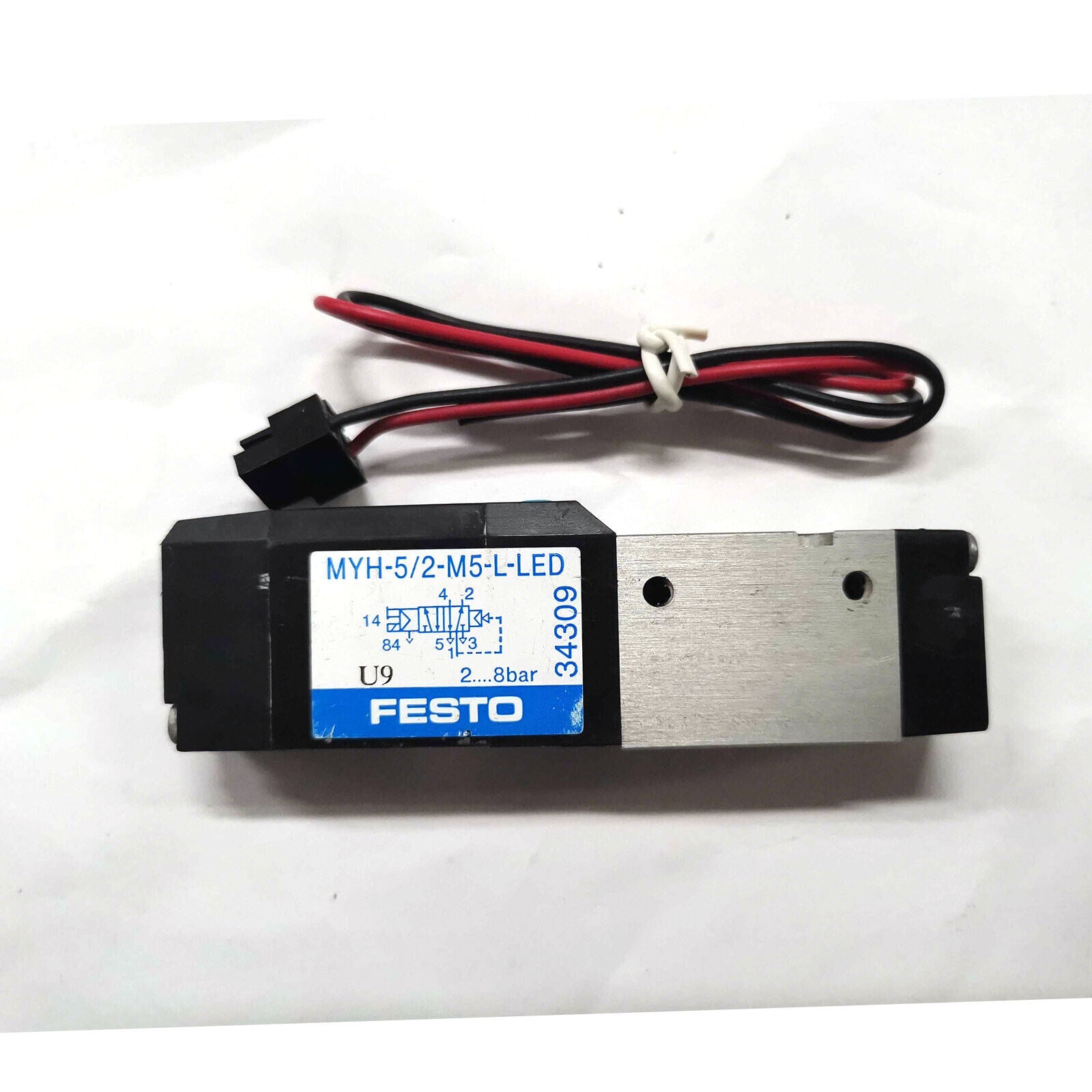 new  In Box FESTO MYH-5 2-M5-L-LED 34309 Solenoid Valve