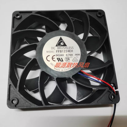 Delta FFB1224EH 12025 DC24V 0.76A 12CM 3-Wire Inverter Cooling Fan