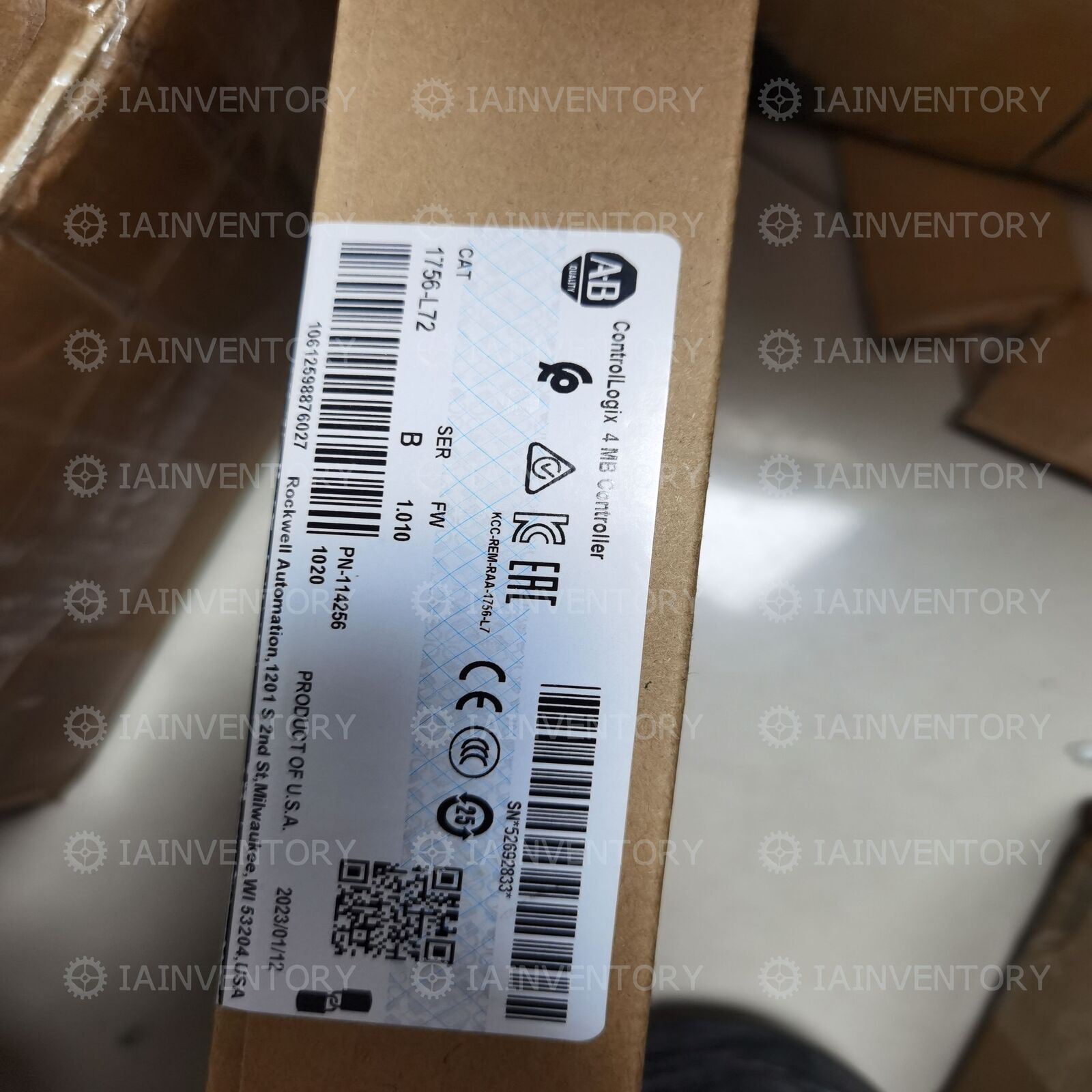 Allen Bradley 1756-L72 4MB Controller PLC Processor AB - ALLEN BRADLEY
