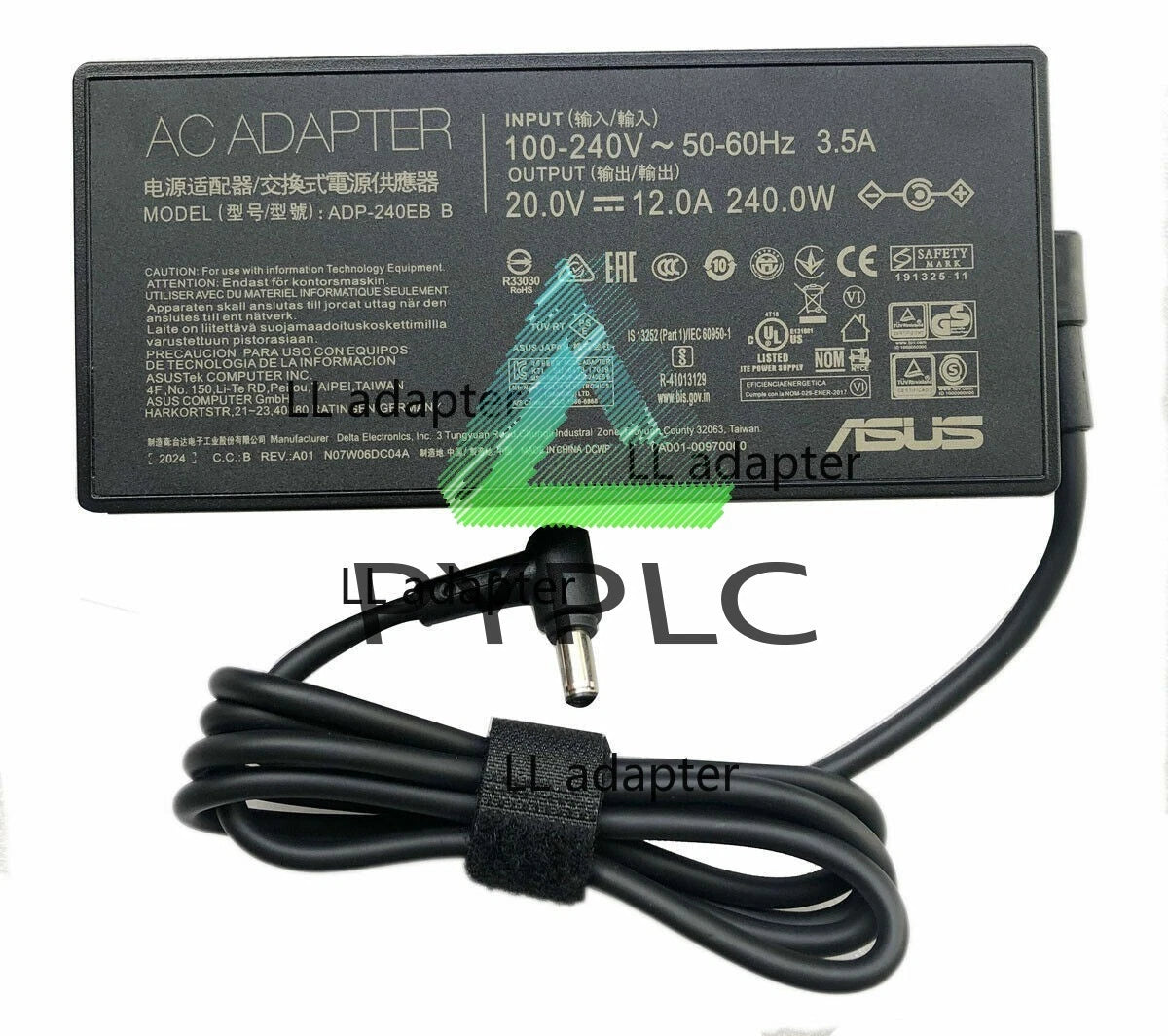 ASUS 20V 12A 240W Charger For ASUS ZenBook Pro Duo 15 UX582 UX582LR AC Adapter