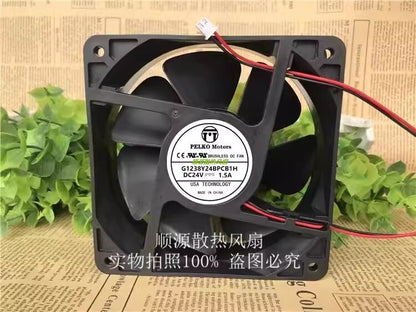PELKO MOTORS G1238Y24BPCB1H 12038 DC24V 1.5A 2-wire silent cooling fan