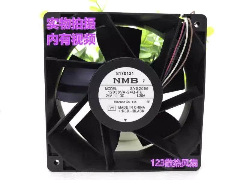 NMB 12038VA-24Q-FU 12038 DC24V 1.2A 12CM 4-wire PMW Inverter Cooling Fan