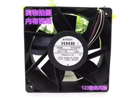 NMB 12038VA-24Q-FU 12038 DC24V 1.2A 12CM 4-wire PMW Inverter Cooling Fan