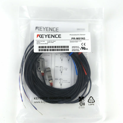 Keyence PR-M51N3 Mini-slim Transmissive Cable Type 1.2m Photoelectric Sensor - KEYENCE