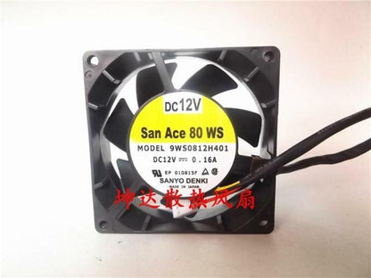 1pcs Sanyo 9WS0812H401 12V 0.16A 8 cm 8025 server fan
