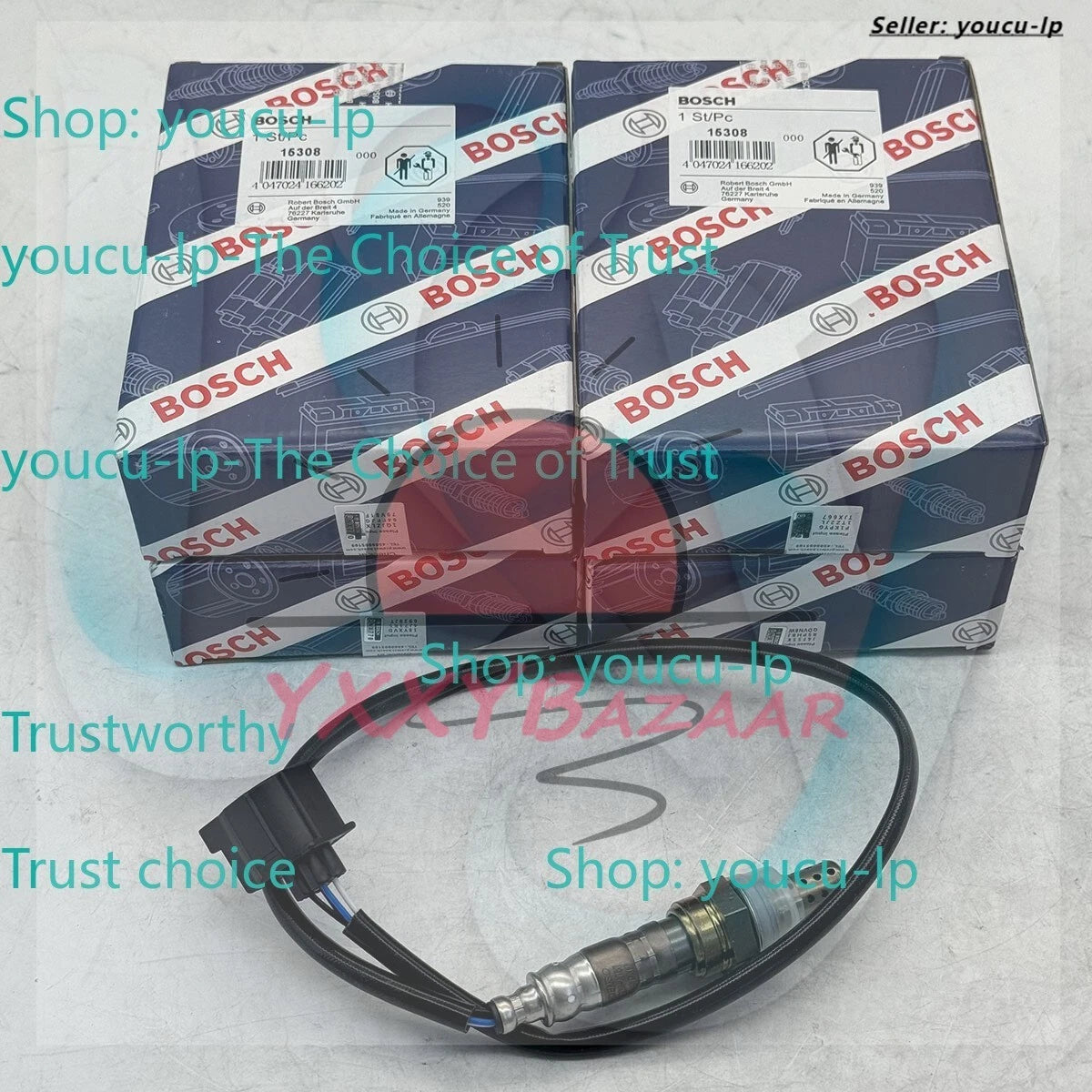 SET 4 BOSCH Oxygen Sensor for 04-18 Grand Cherokee 3.6L 3.7L 4.7L 5.7L 6.4L
